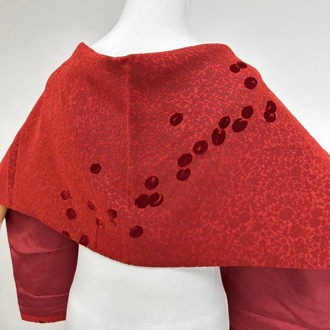 着物と帯 時流 コ2594◆道行コート◆ 切りビロード ショール付