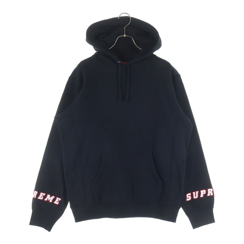 SUPREME シュプリーム 19 SS Wrist Logo Hooded Sweatshirt リストロゴ スウェット フーデット プルオーバーパーカー ブラック