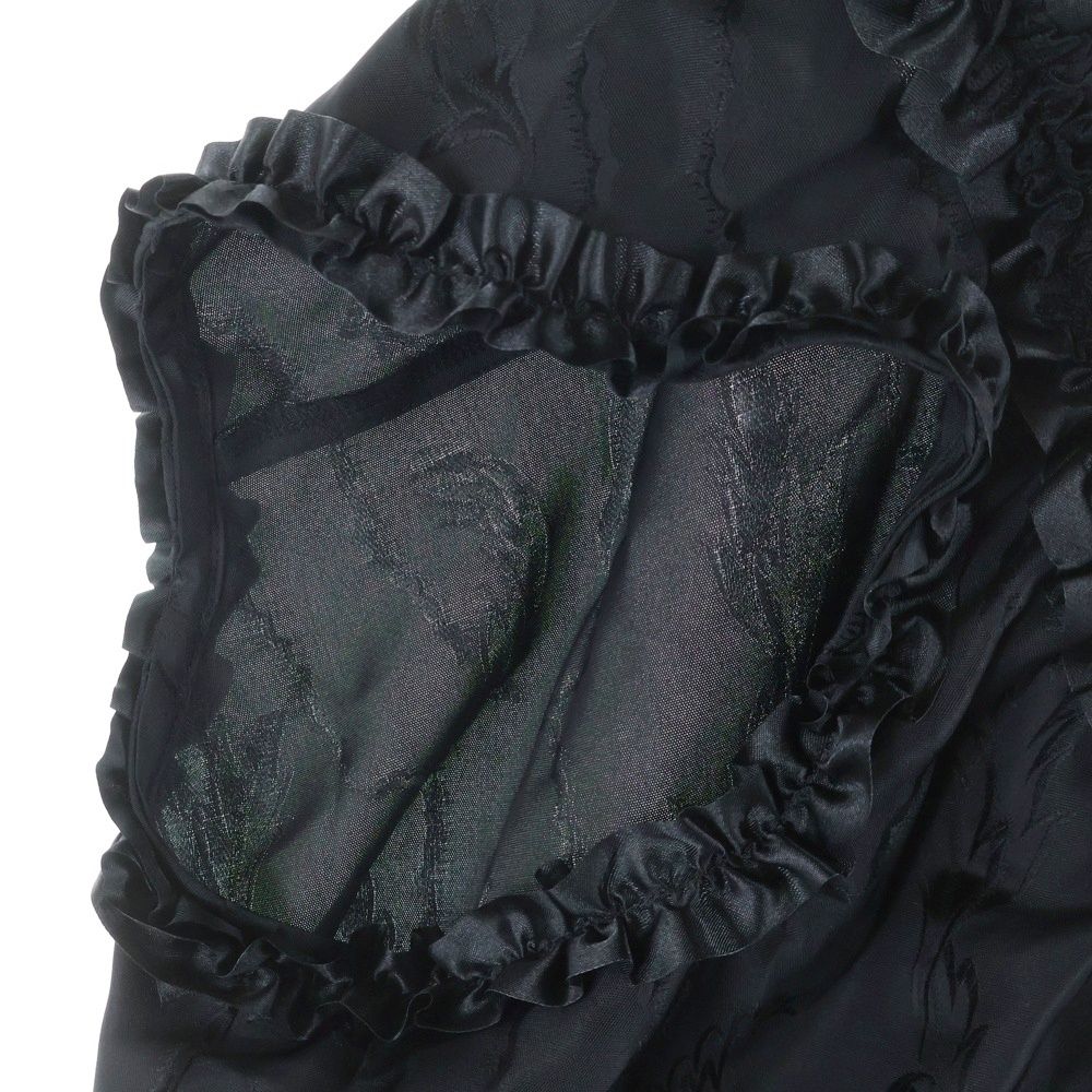  COMME des GARCONS コムデギャルソン 08 AW エスニック総柄 フリルショルダー チュニック レディース ブラック GB-O 007 その他 その他