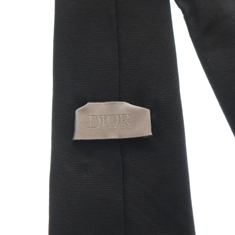 DIOR ロゴ刺繍 ネクタイ ブラック系 DIOR(ディオール) ロゴ刺繍 シルク