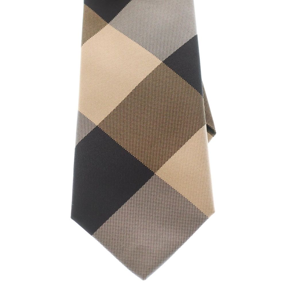 BURBERRY (バーバリー) チェック シルク ネクタイ ブラック/ブラウン