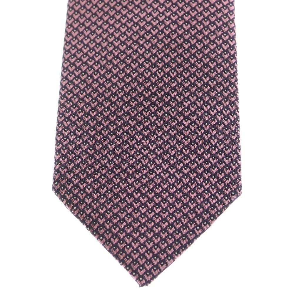 HERMES (エルメス) CRAVATE クラヴァット ハート ロゴ刺繍 シルク