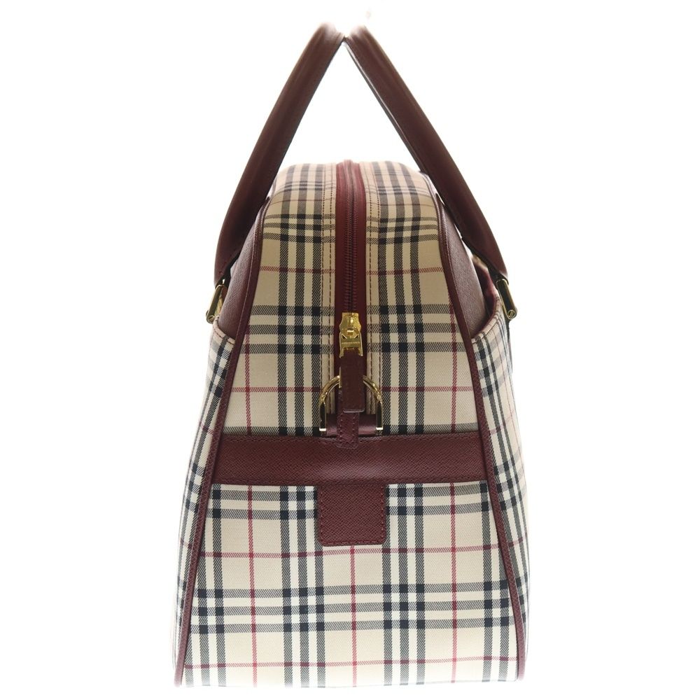 BURBERRY (バーバリー) ノバチェック キャンバス ボストンバッグ