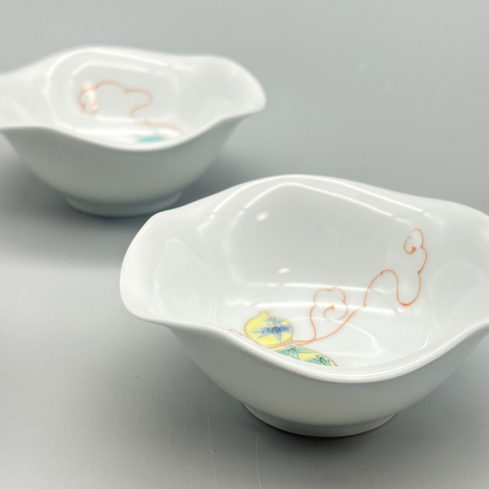 【値下げ】深川製磁 小鉢 花ひょうたん 皿 箱付　5皿セット　新品未使用 深川製磁 小鉢 花ひょうたん 皿 箱あり キッチン・食器