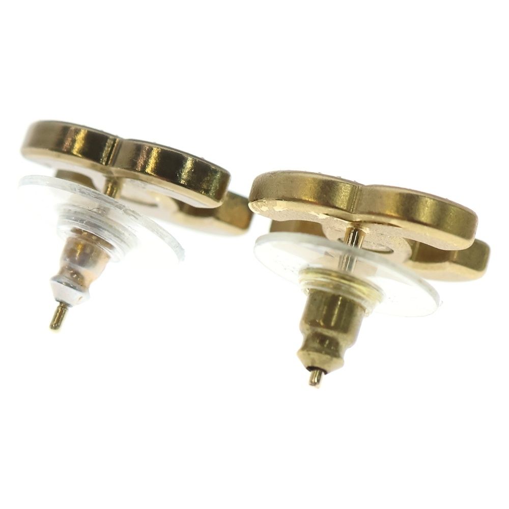 CHANEL シャネル ココマーク ラインストーン ロゴピアス ゴールド