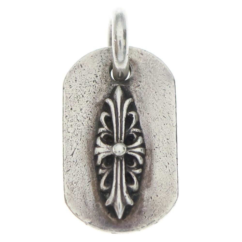 CHROME HEARTS クロムハーツ RAISED FRRL DOGTAG レイズドフローラルクロス ドッグタグ ペンダントトップ シルバー BCA 302