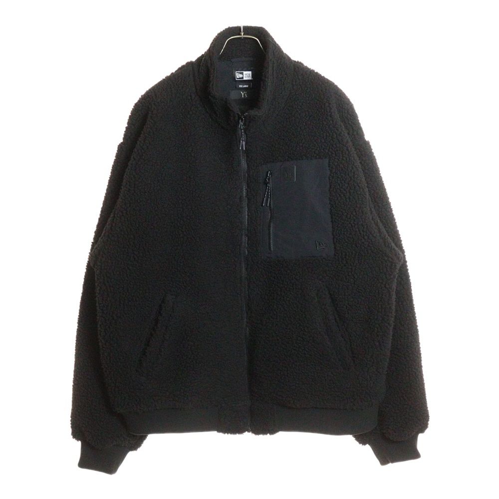 Y s ワイズ × ERA BOA BLOUSON ニューエラ ロゴパッチ ジップアップジャケット ボアブルゾン ブラック レディース YL-T 83-952