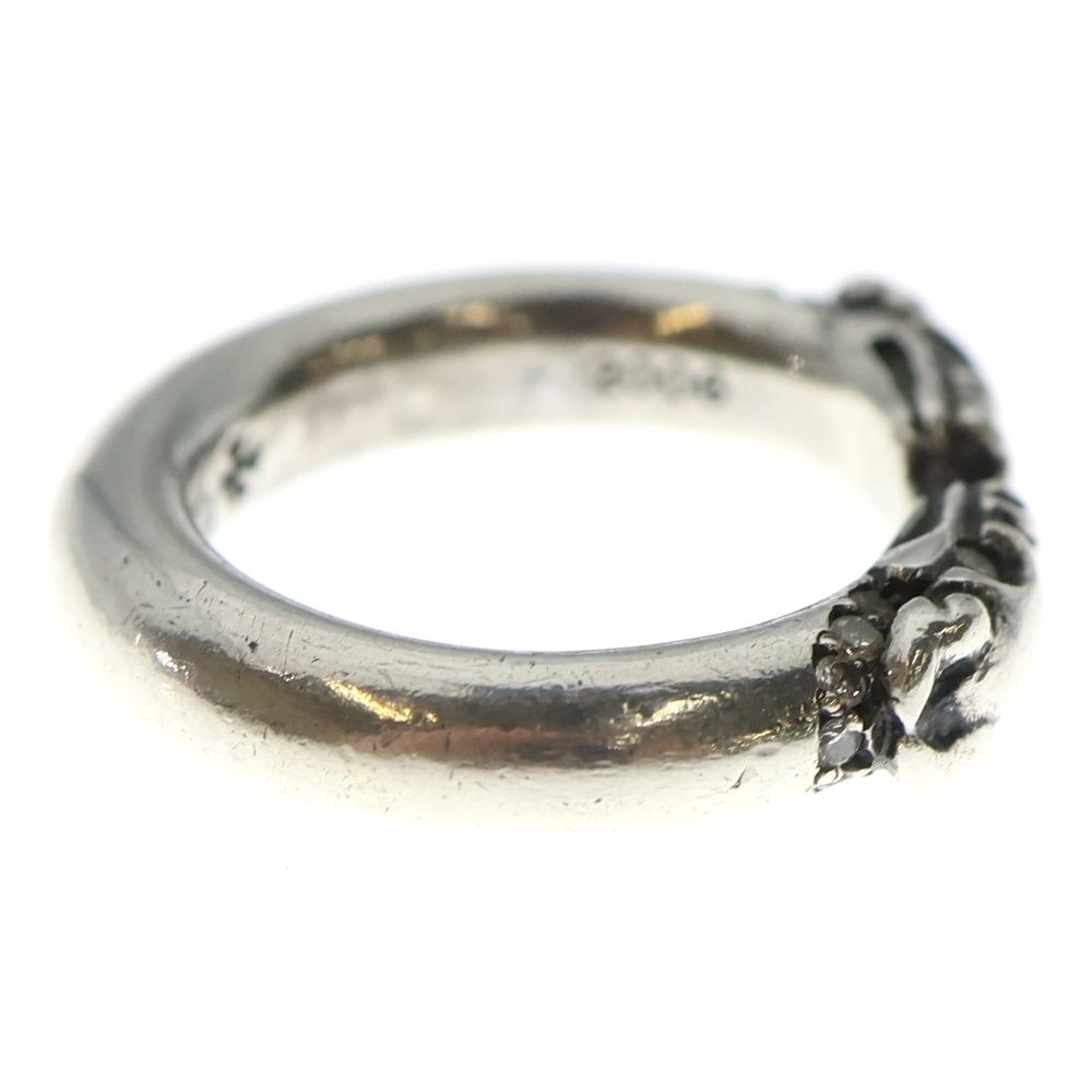  CHROME HEARTS クロムハーツ DOUBLE DOG P DMND RING ダブルドッグ PAVEダイヤ リング シルバー リング 指輪 アクセサリー