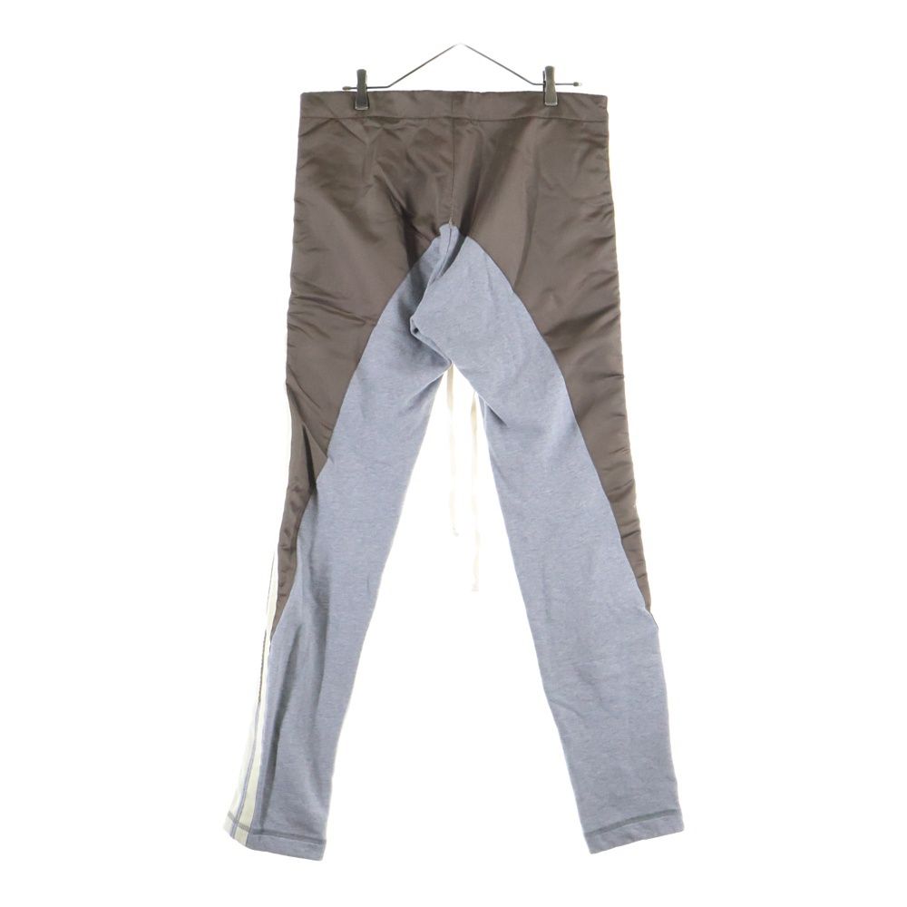 GREG LAUREN グレッグローレン ×Paul - Shark サイドストライプトラックパンツ 再構築 スウェットパンツ ブラウン|グレー