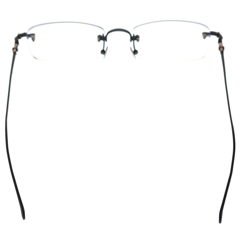 CHROME HEARTS クロムハーツ SINNERGASM II クロステンプル リムレス アイウェア 眼鏡 ブラック|シルバー