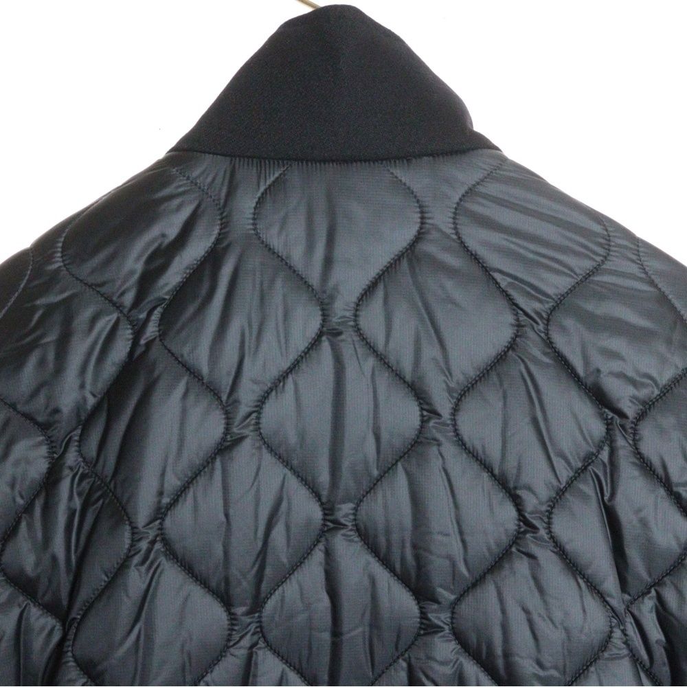  MONCLER モンクレール 25 AW Avoine ナイロン|ウール切返しショートダウンジャケット ブラック スタジャン ジャケット アウター