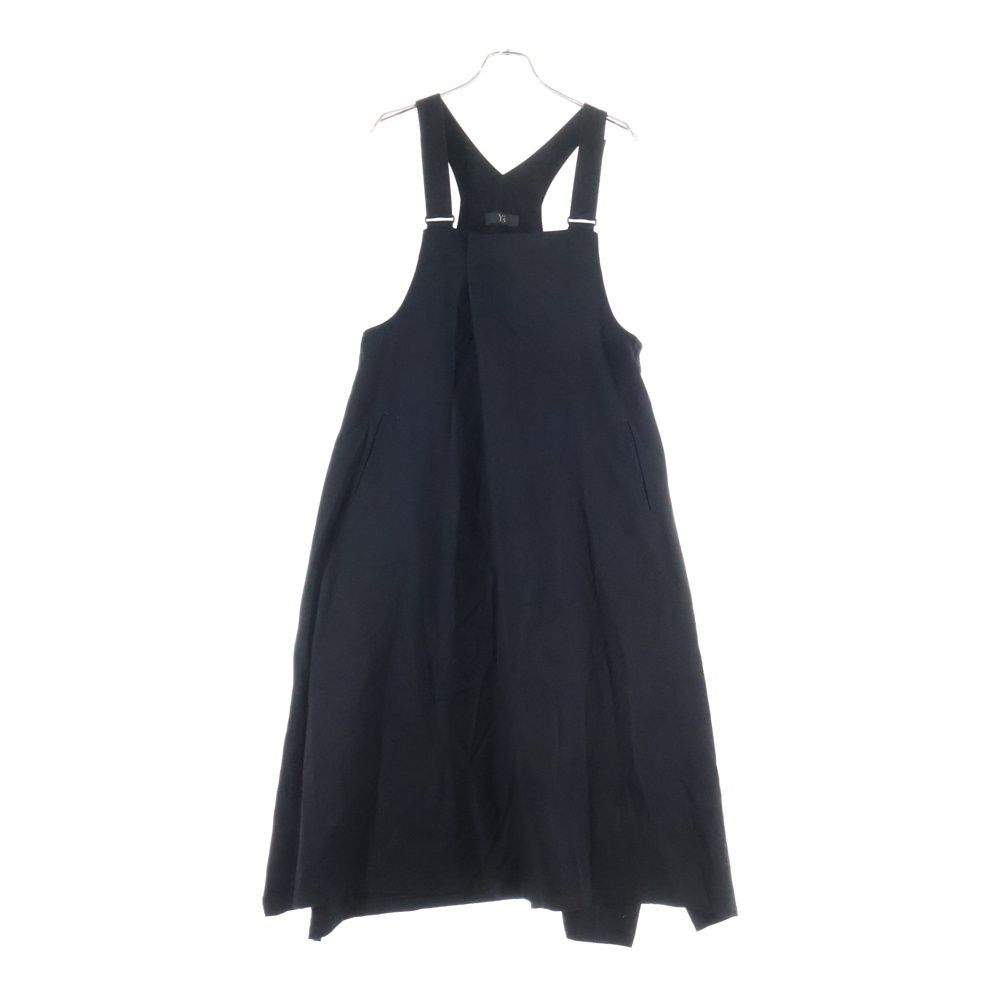 Y s ワイズ コットンレーヨン ギャバジン オーバーオールドレス ブラック レディース YL-D 14-023