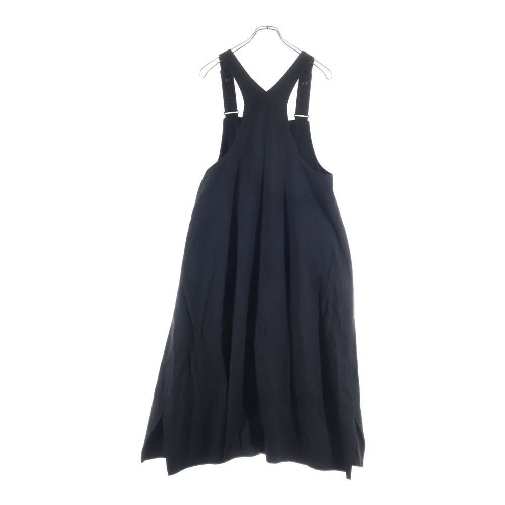 Y s ワイズ コットンレーヨン ギャバジン オーバーオールドレス ブラック レディース YL-D 14-023