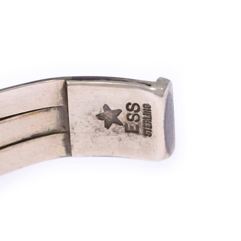  INDIAN JEWELRY インディアンジュエリー ナバホ族 Edison Sandy Smith エディソンサンディスミス スタンプワーク バングル バングル リストバンド アクセサリー
