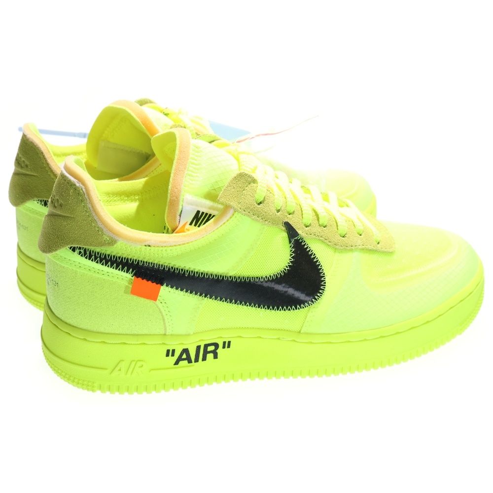  NIKE ナイキ ×OFF-WHITE THE 10 AIR FORCE 1 LOW VOLT オフホワイト エアフォース ローカットスニーカー イエロー US 10|28 cm AO 4606-700 スニーカー 靴