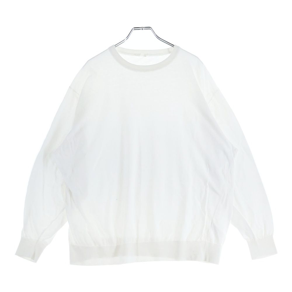 COMOLI (コモリ) 24SS コットンクルーネックニット セーター ホワイト
