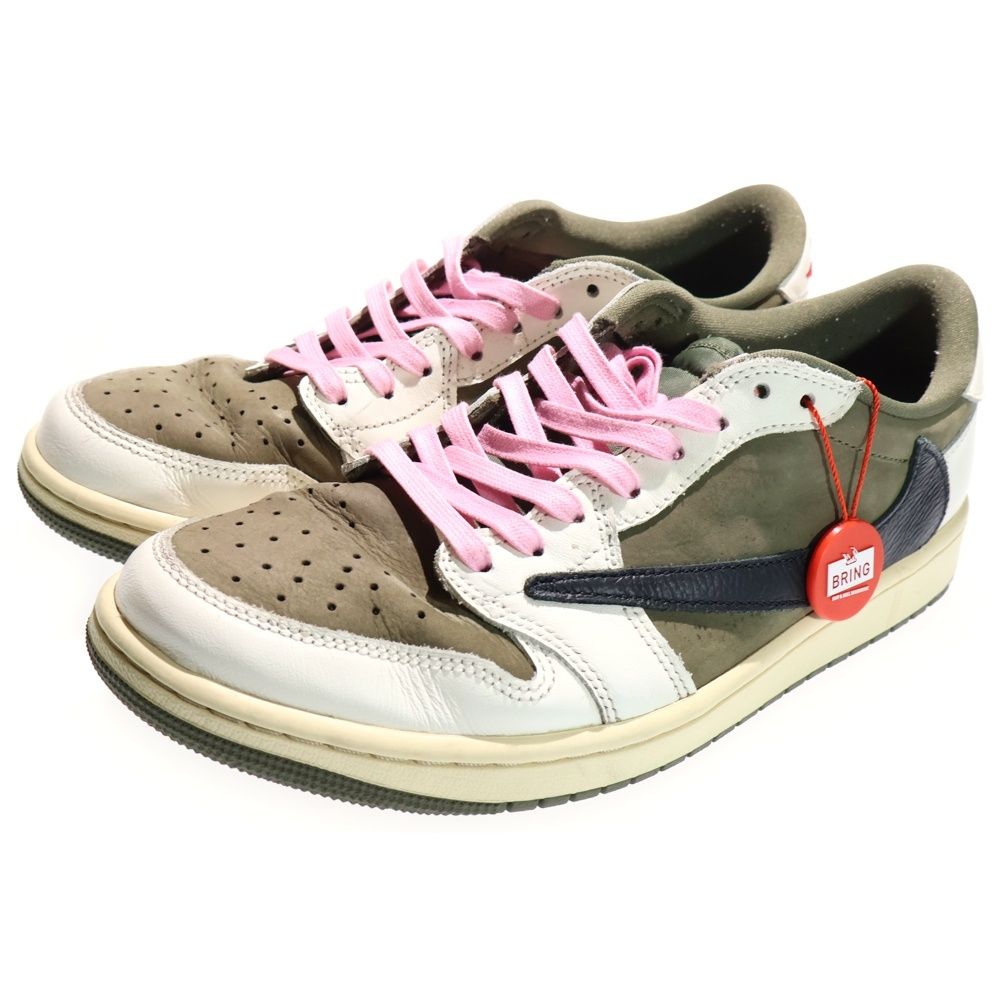 NIKE ナイキ ×TRAVIS SCOTT AIR JORDAN 1 LOW OG REVERSE OLIVE DM 7866-200 トラヴィススコット エアジョーダン リバース オリーブ ローカットスニーカー US 9.5|27.5 cm