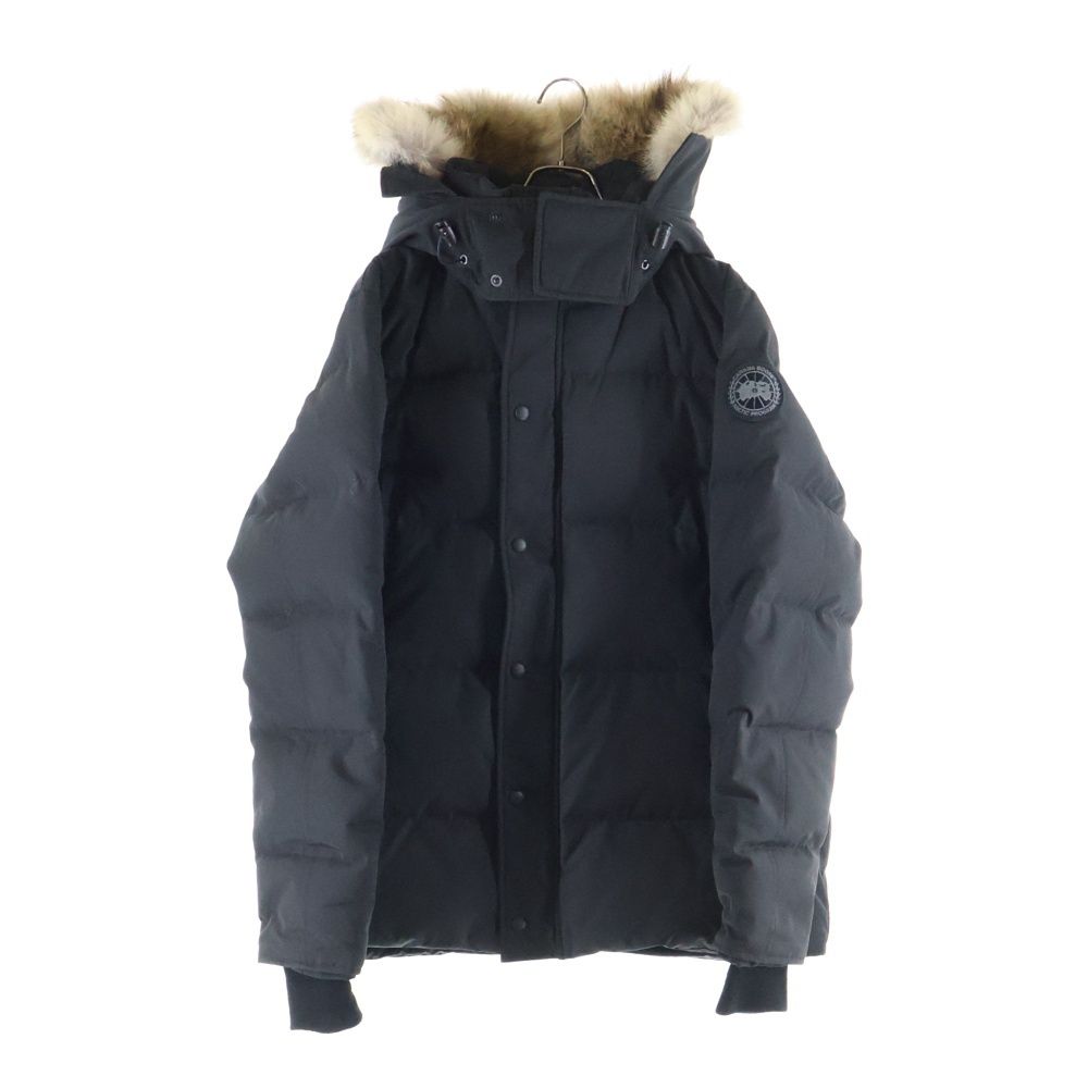CANADA GOOSE カナダグース WYNDHAM PARKA ウィンダム パーカー ファー フーデッド ジップアップ ワッペンロゴ ダウンジャケット ブラック 3808 MB