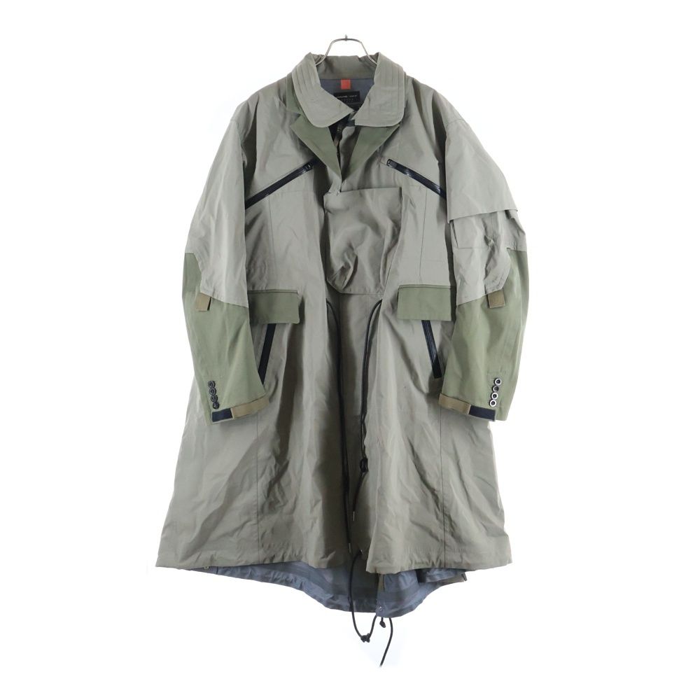 Sacai サカイ 22 SS ×ACRONYM TRENCH COAT アクロニウム ドッキング ナイロン トレンチコート ジップアップ ジャケット カーキ 22-02760 M