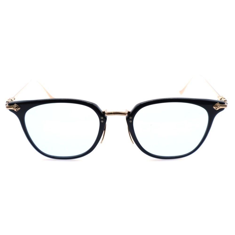 CHROME HEARTS クロムハーツ SHAGASS サイドクロステンプル ウェリントン サングラス 眼鏡 ブラック×ゴールド