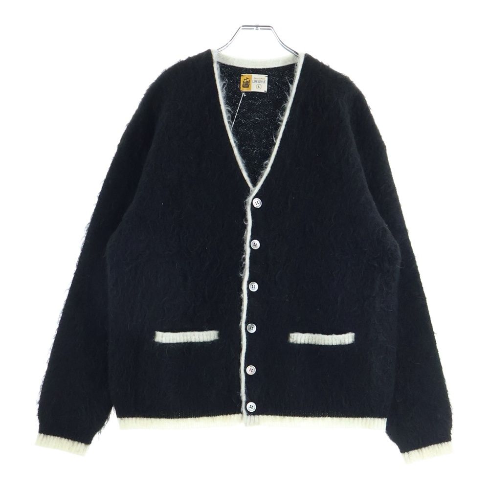 SAINT MICHAEL セントマイケル KNIT TRIM トリム 長袖ニットカーディガン ブラック SM-HR 1-0000-070