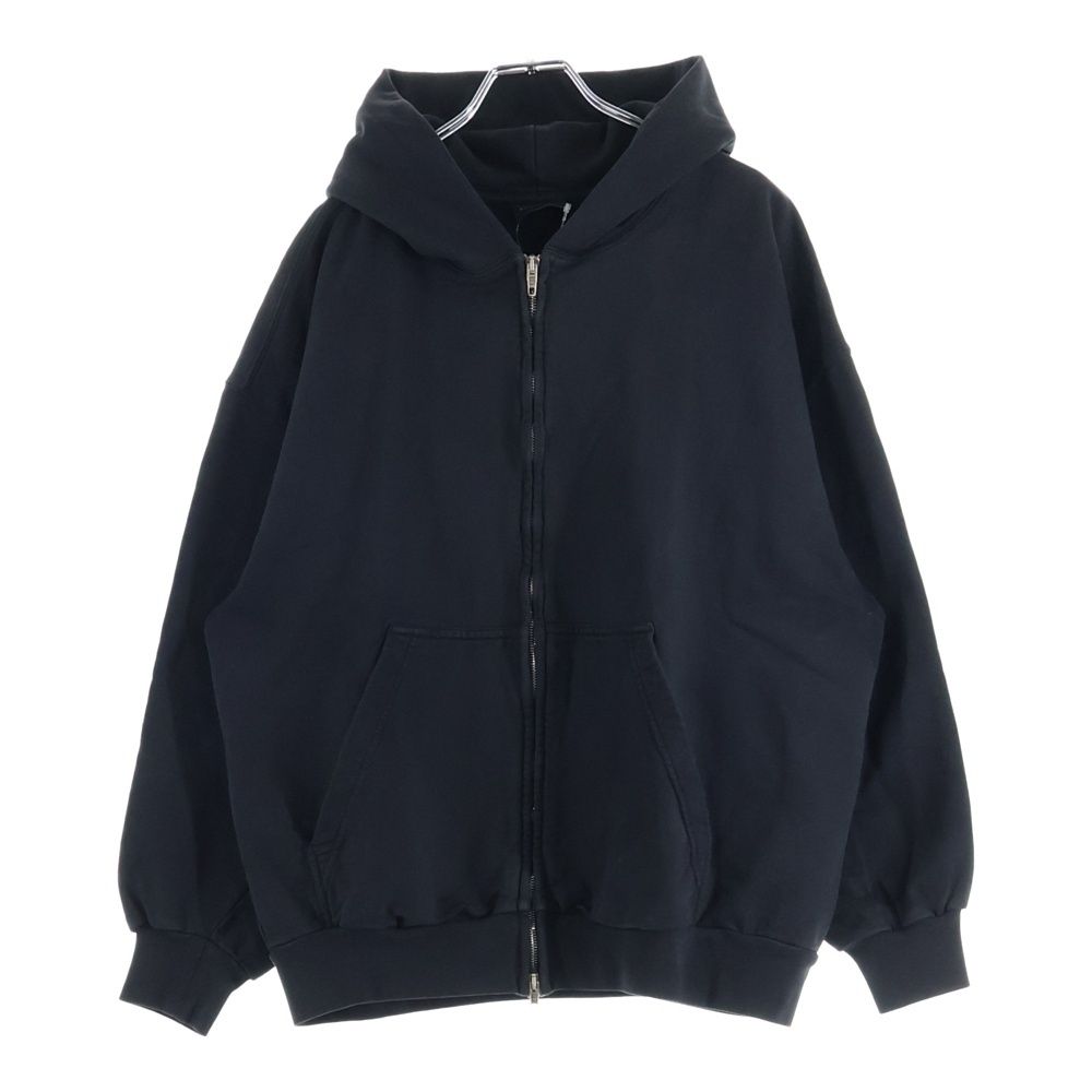 バレンシアガ フード刺繍ロゴ ジップアップパーカー ブラック 744454 TOVG 5