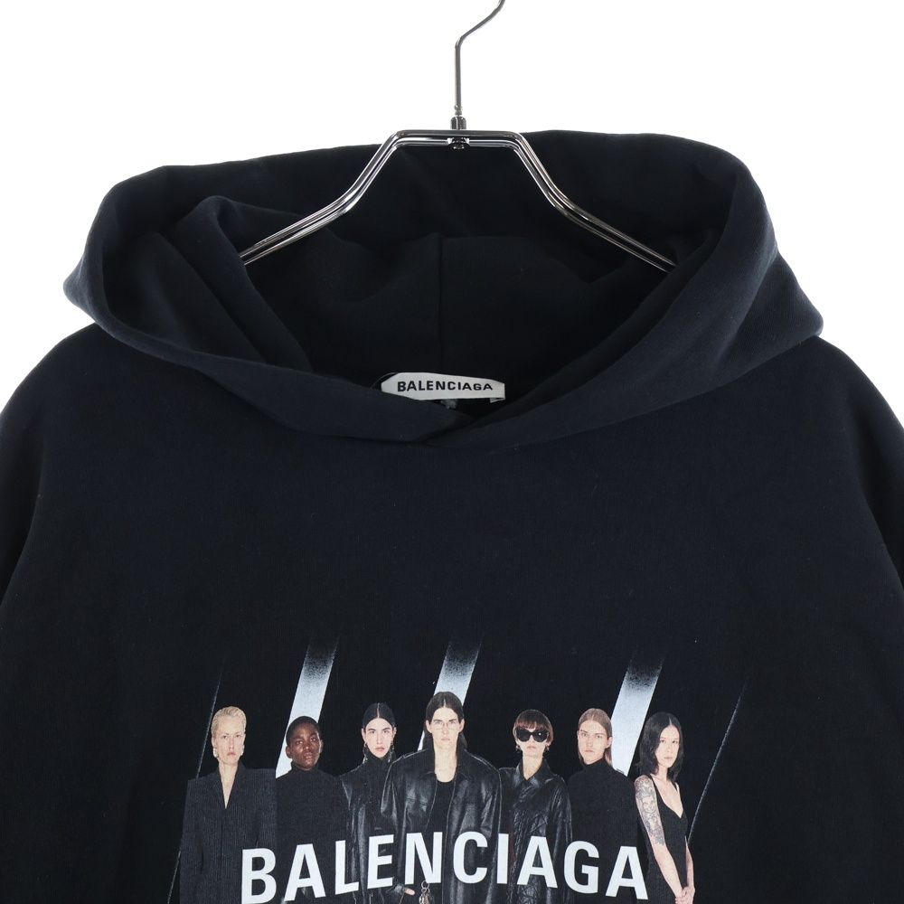 リアルバレンシアガフーディ ランウェイプリントスウェット