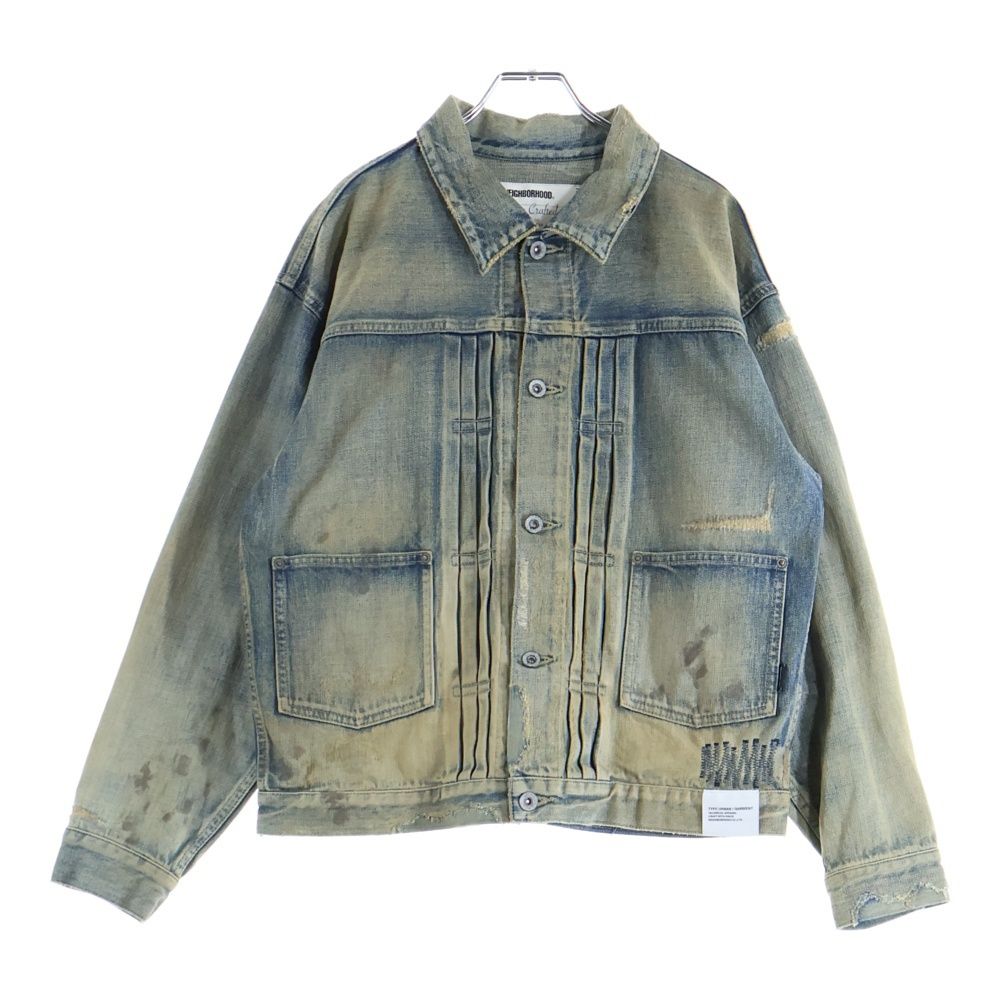 ネイバーフッド 25 SS SAVAGE DENIM TYPE-1 JACKET サヴェージ ヴィンテージ加工 デニムジャケット インディゴブルー 251 XBNH-JKM 01