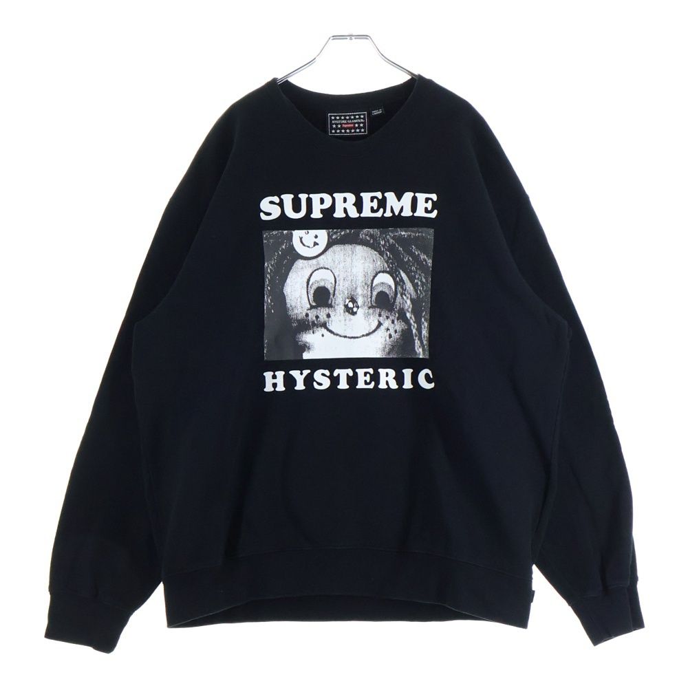 HYSTERIC GLAMOUR Supreme ブラックスウェット SUPREME (シュプリーム) 21SS ×HYSTERIC GLAMOUR Crewneck
