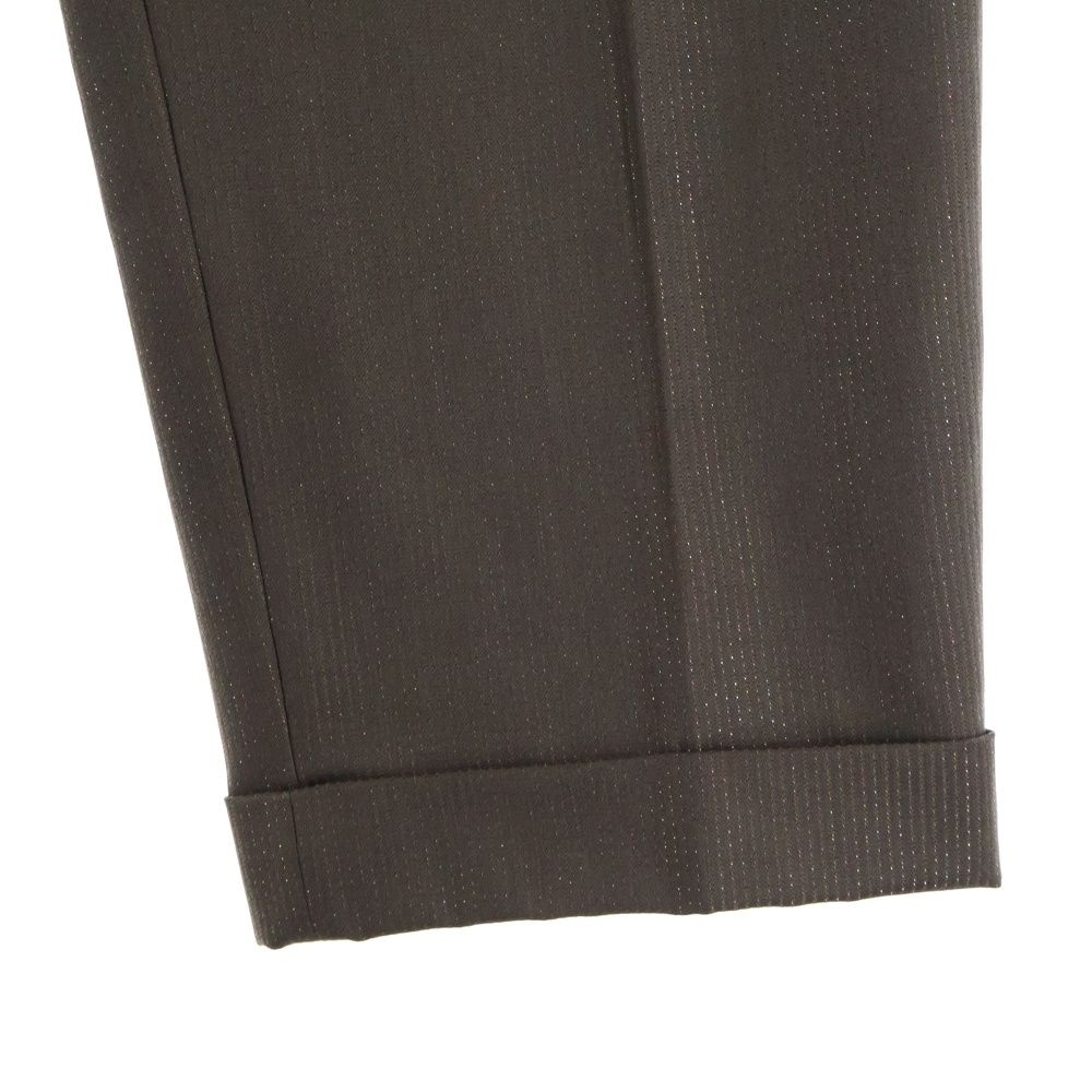 WACKOMARIA DORMEUIL ブラウン　レインボーラメ　XLサイズ DORMEUIL / GLITTER PLEATED TROUSERS (TYPE-2)【BROWN】｜WACKO MARIA