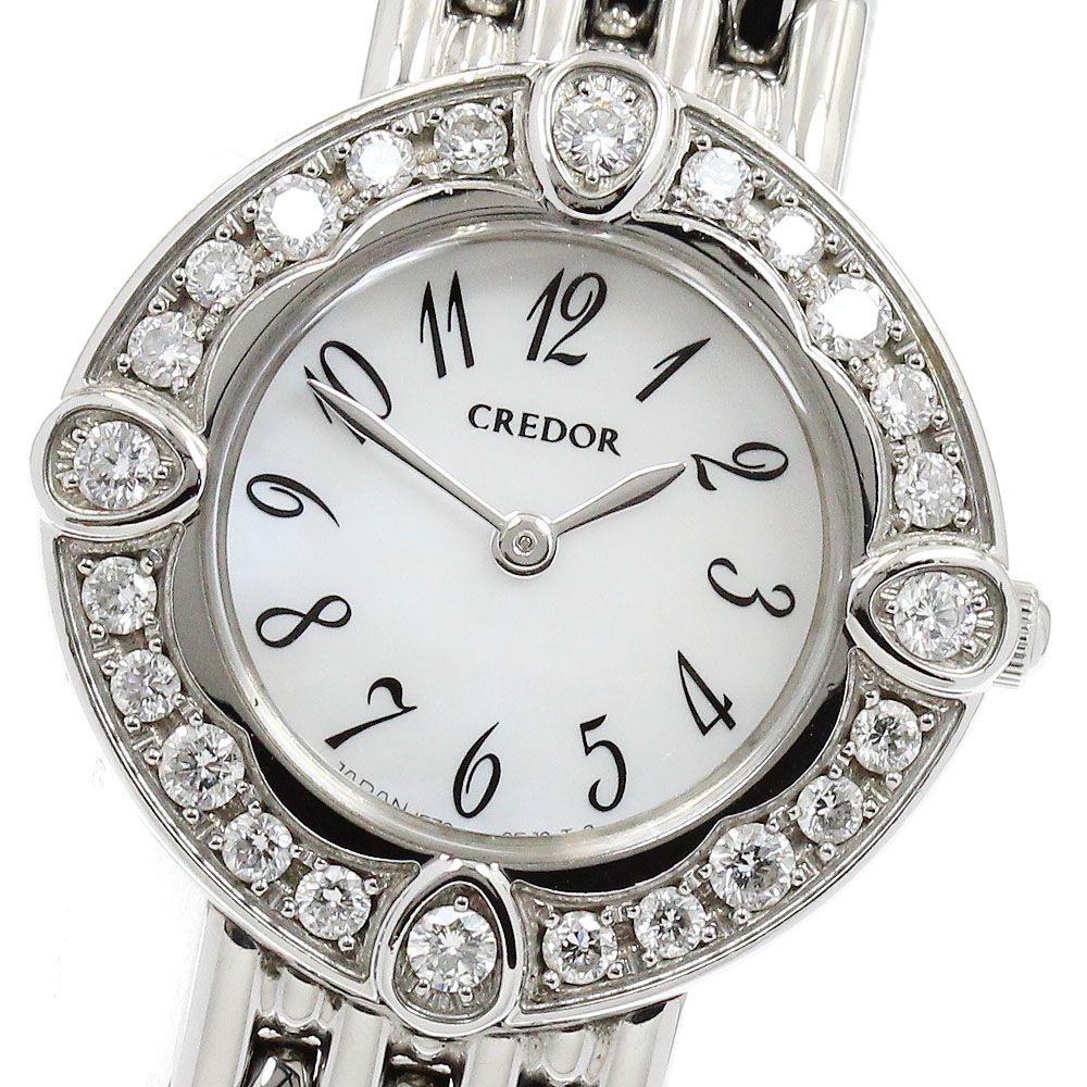 セイコー SEIKO GSTE 849|1 E 70-0 CY 0 クレドール ダイヤベゼル クォーツ レディース _932964