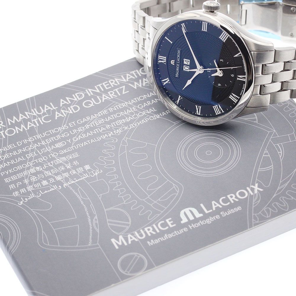 モーリスラクロア MAURICE LACROIX MP 6707-SS 002-310 マスターピース GMT メンズ 保証書付き_934294