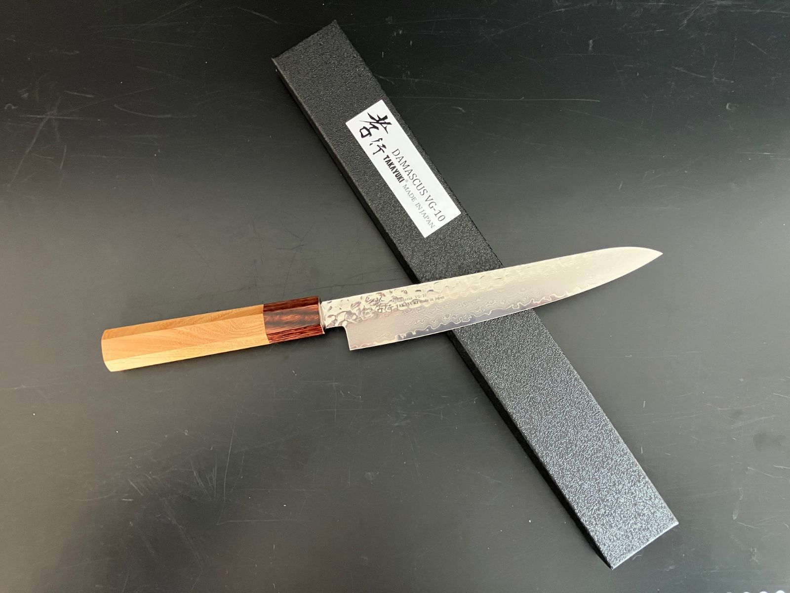 人気商品！】堺孝行 33層槌目ダマスカス和式ペティナイフ 180mm - メルカリ