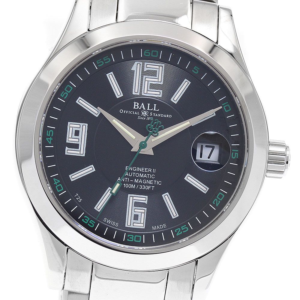ボール BALL WATCH NM1020C S4 BK エンジニアII アラビック デイト 自動巻き メンズ 未使用品 内箱 保証書付き_935395
