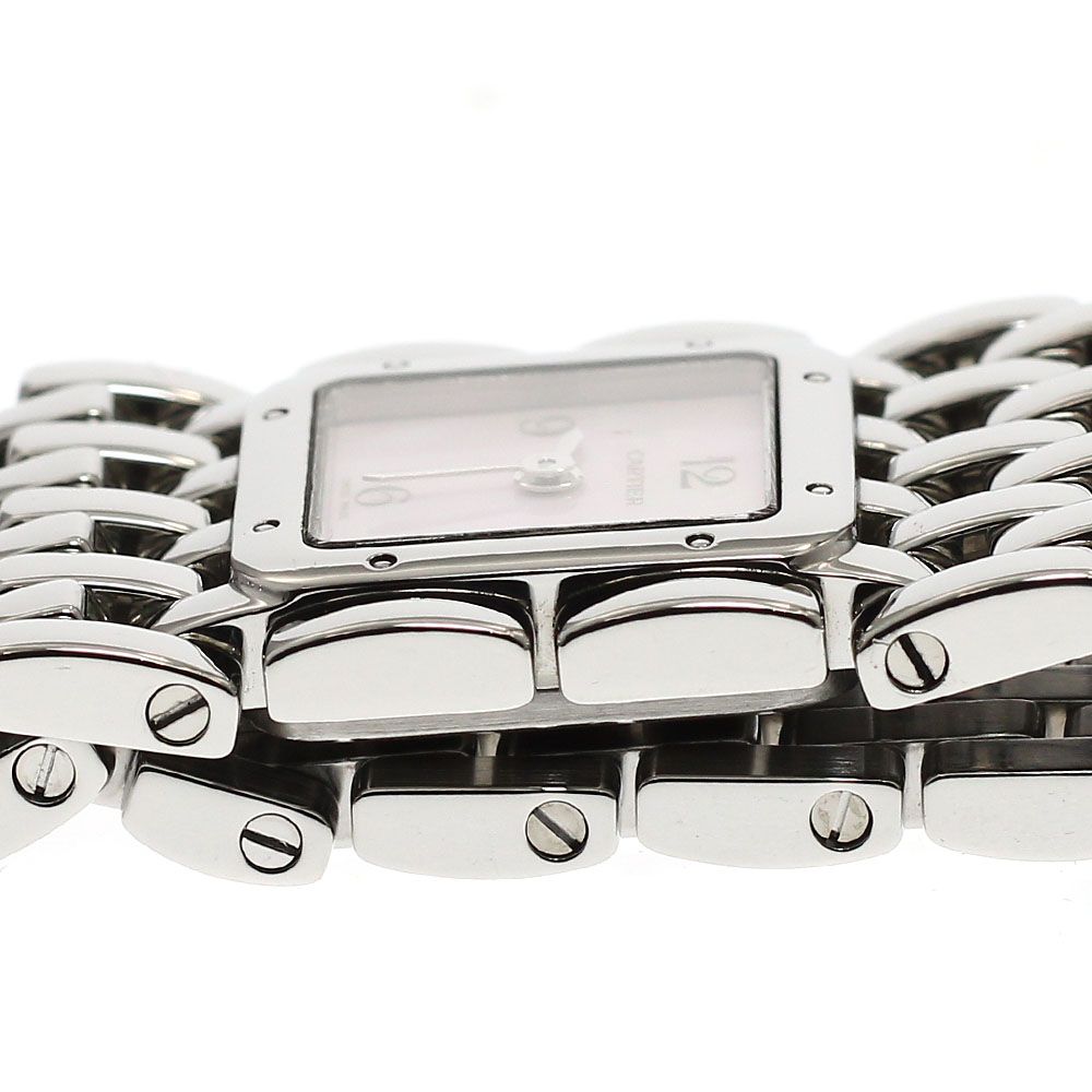  カルティエ CARTIER パンテール リュバン ピンクシェル文字盤 クォーツ レディース _932377 腕時計(クォーツ) 腕時計(アナログ)