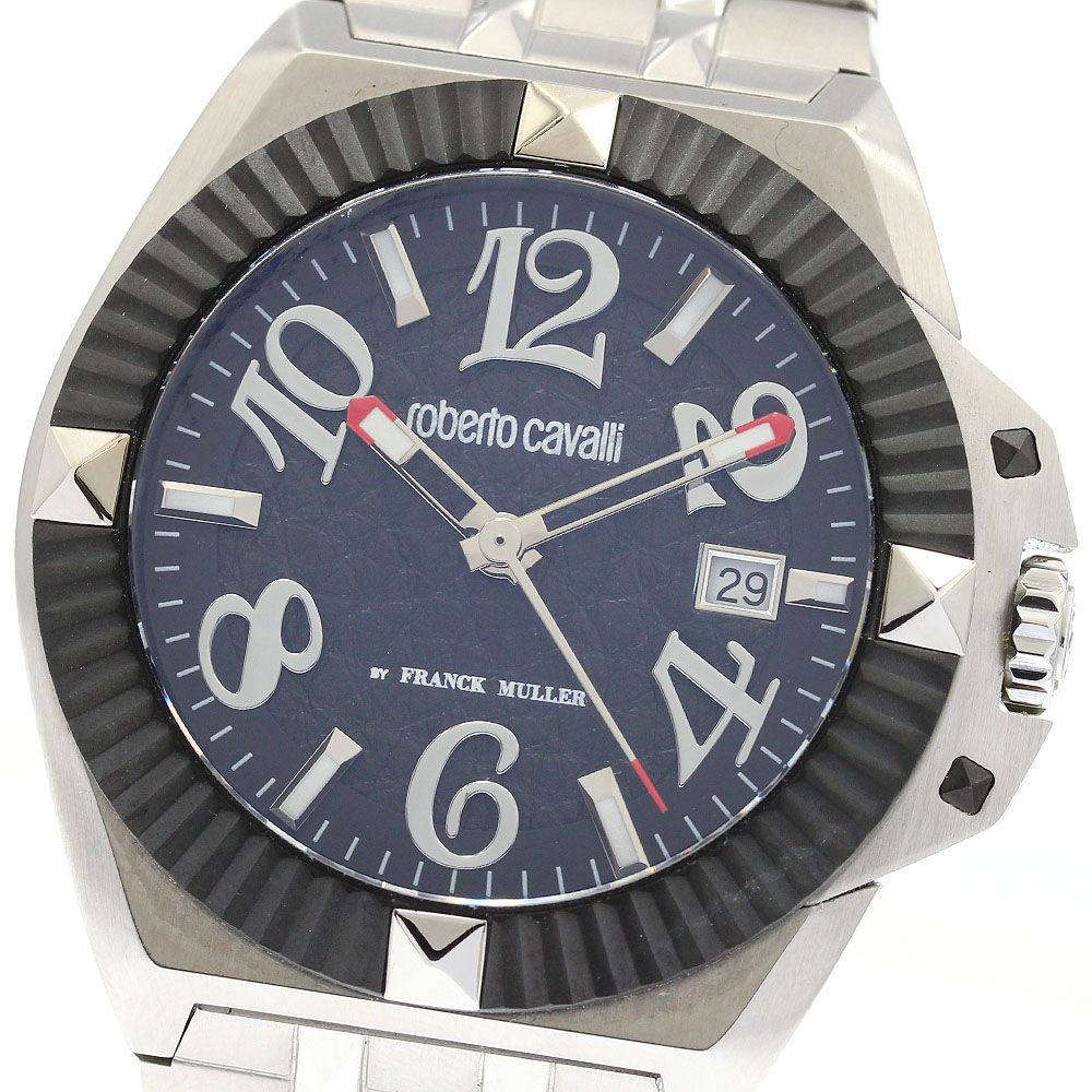 ロベルトカヴァリ Roberto Cavalli by.フランクミュラー デイト クォーツ メンズ き_934393