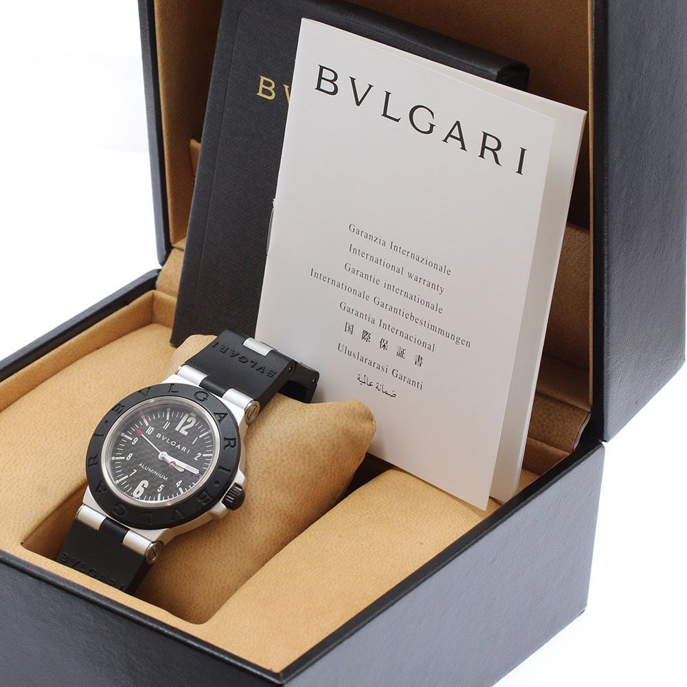 ブルガリ BVLGARI AL38TA アルミニウム デイト 自動巻き メンズ 良品