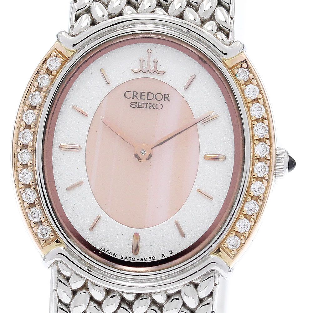 セイコー SEIKO GSWE 986|5 A 70-3000 クレドール シグノ サイドダイヤ クォーツ レディース _930635