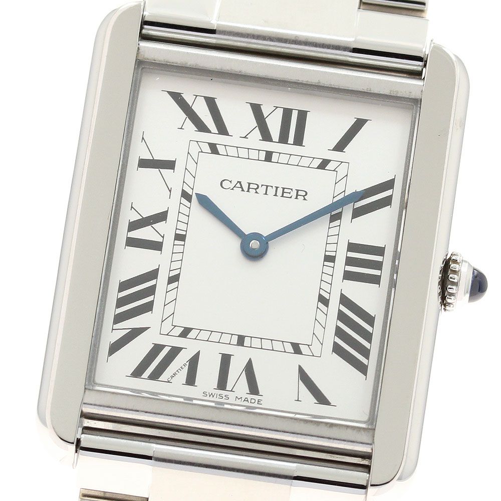 カルティエ CARTIER W5200014 タンクソロ LM クォーツ メンズ 良品