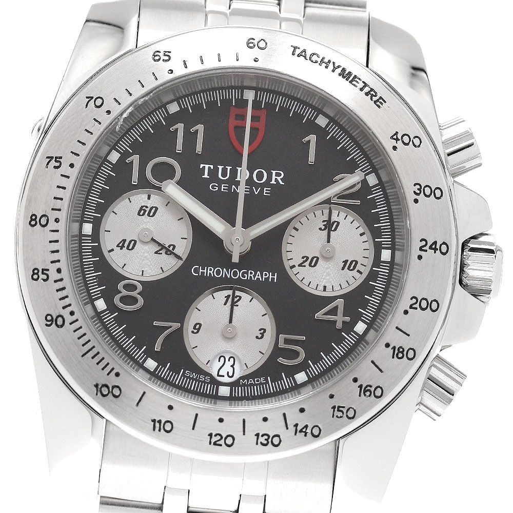 チュードル TUDOR 20300 スポーツライン クロノグラフ デイト 自動巻き メンズ _935201