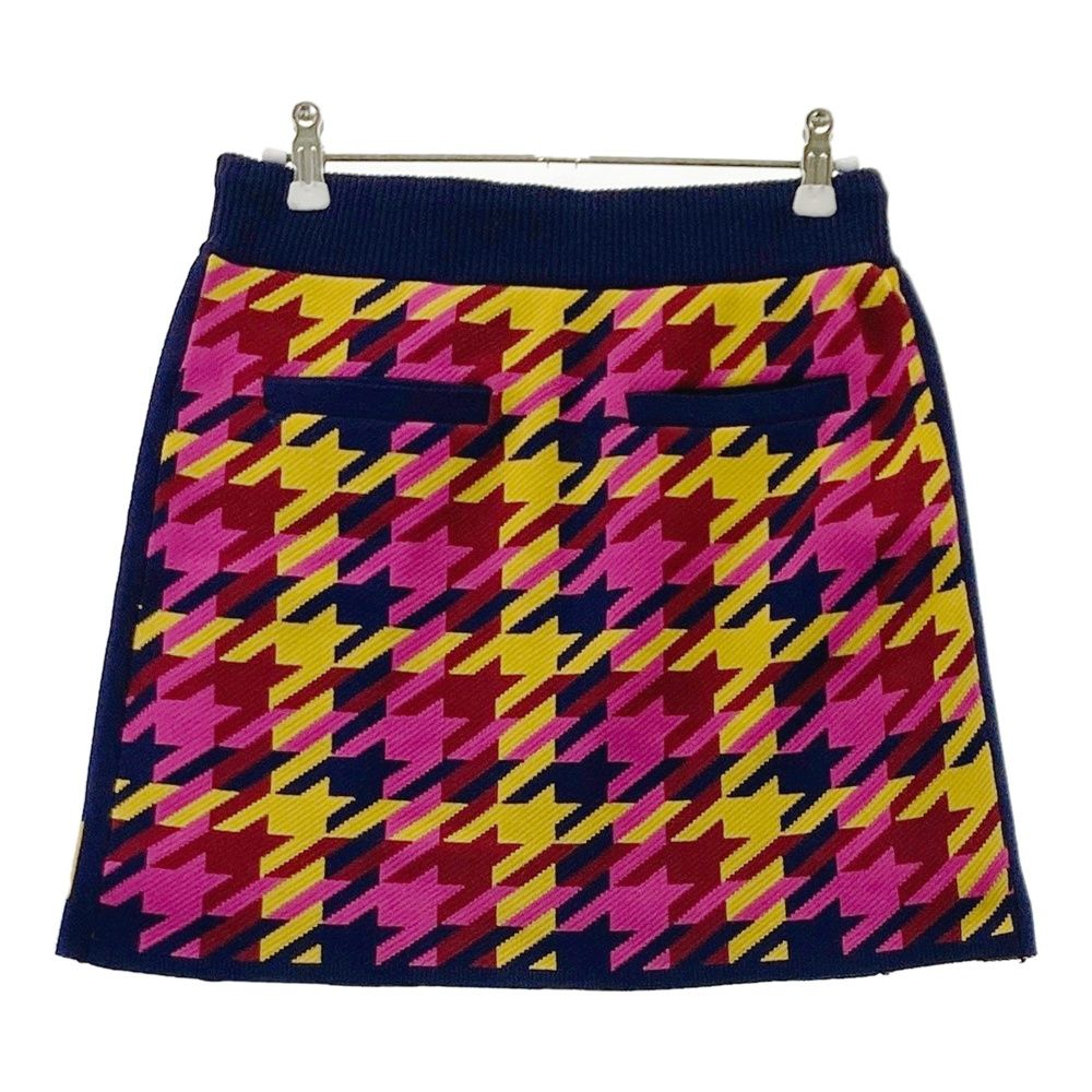 サイズ：M LOUD MOUTH ラウドマウス 蓄熱スカート 千鳥 ネイビー系