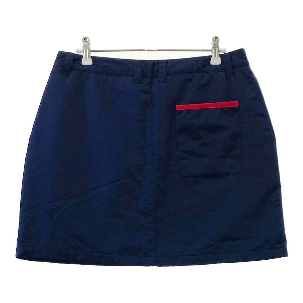 サイズ：L PARADISO パラディーゾ ロゴ刺繍入り中綿スカート ネイビー