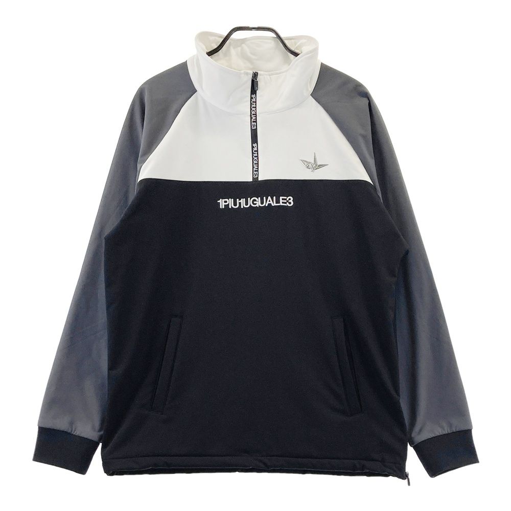 サイズ 6 GOLF 裏フリース ハーフジップ長袖ジャケット ブラック系 ゴルフウェア メンズ ストスト