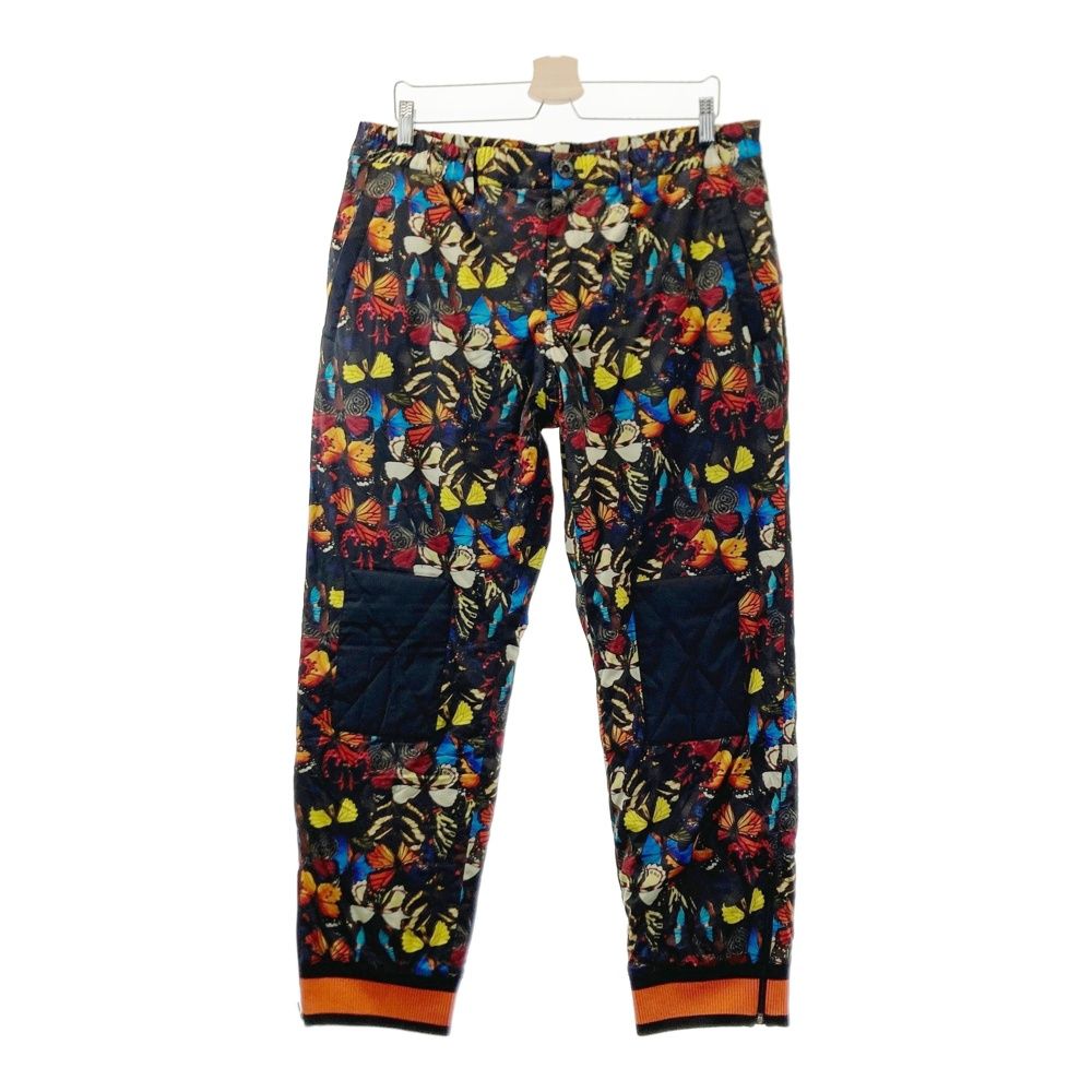 サイズ 4 DANCE WITH DRAGON ダンスウィズドラゴン 中綿パンツ 蝶 総柄 ブラック系 ゴルフウェア メンズ ストスト