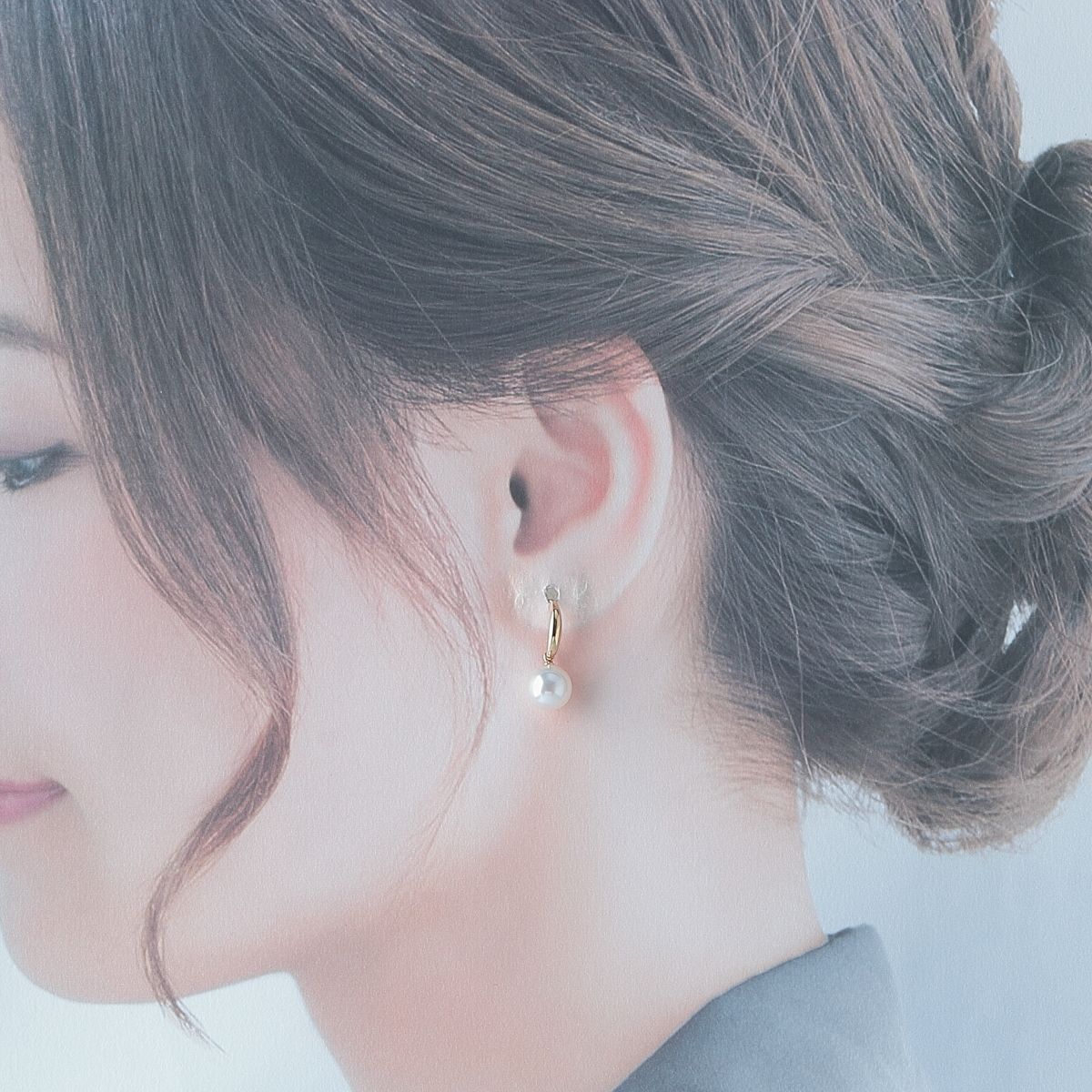 タサキ パール ピアス フックタイプ アコヤパール8.4mm 750YG 新品