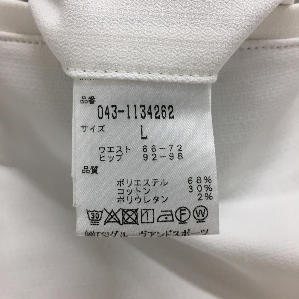 ホワイト ロゴプリント スカート L ST Andrews セントアンドリュース ホワイト ロゴプリント スカート L ST Andrews セントアンドリュース