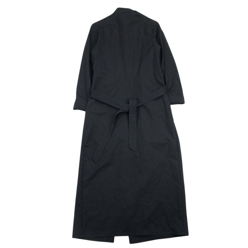 Christian Wijnants クリスチャンワイナンツ コットンナイロン バンドカラー シャツワンピース ロング ドレス 長袖 36 黒 レディース 古着