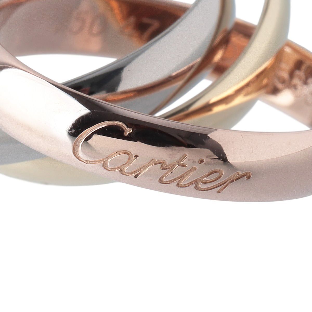 カルティエ トリニティ リング MM クラシック #47 750PG/WG/YG スリー