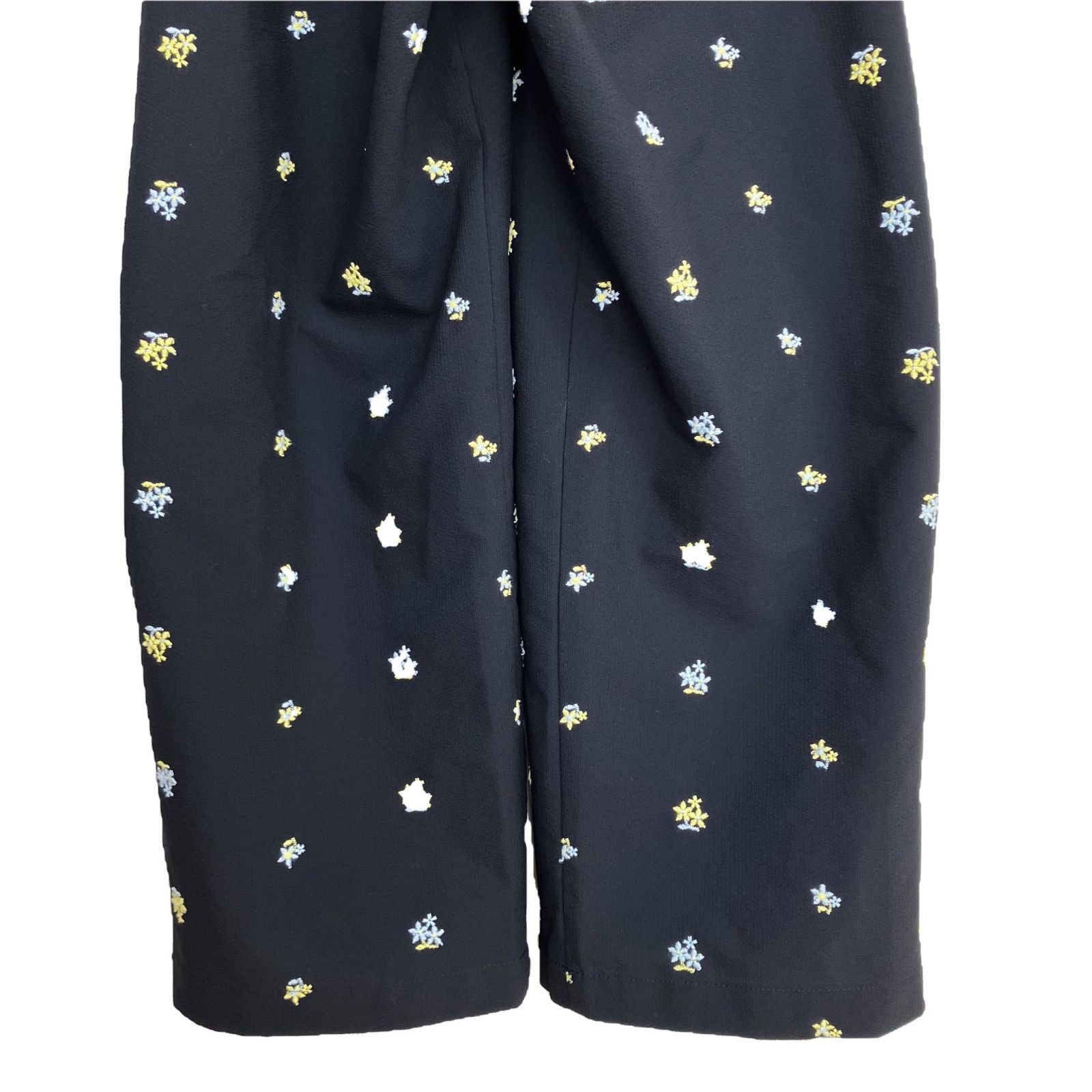 machatt エンブロイダリーワイドパンツ F ブラック 黒 マチャット 花柄