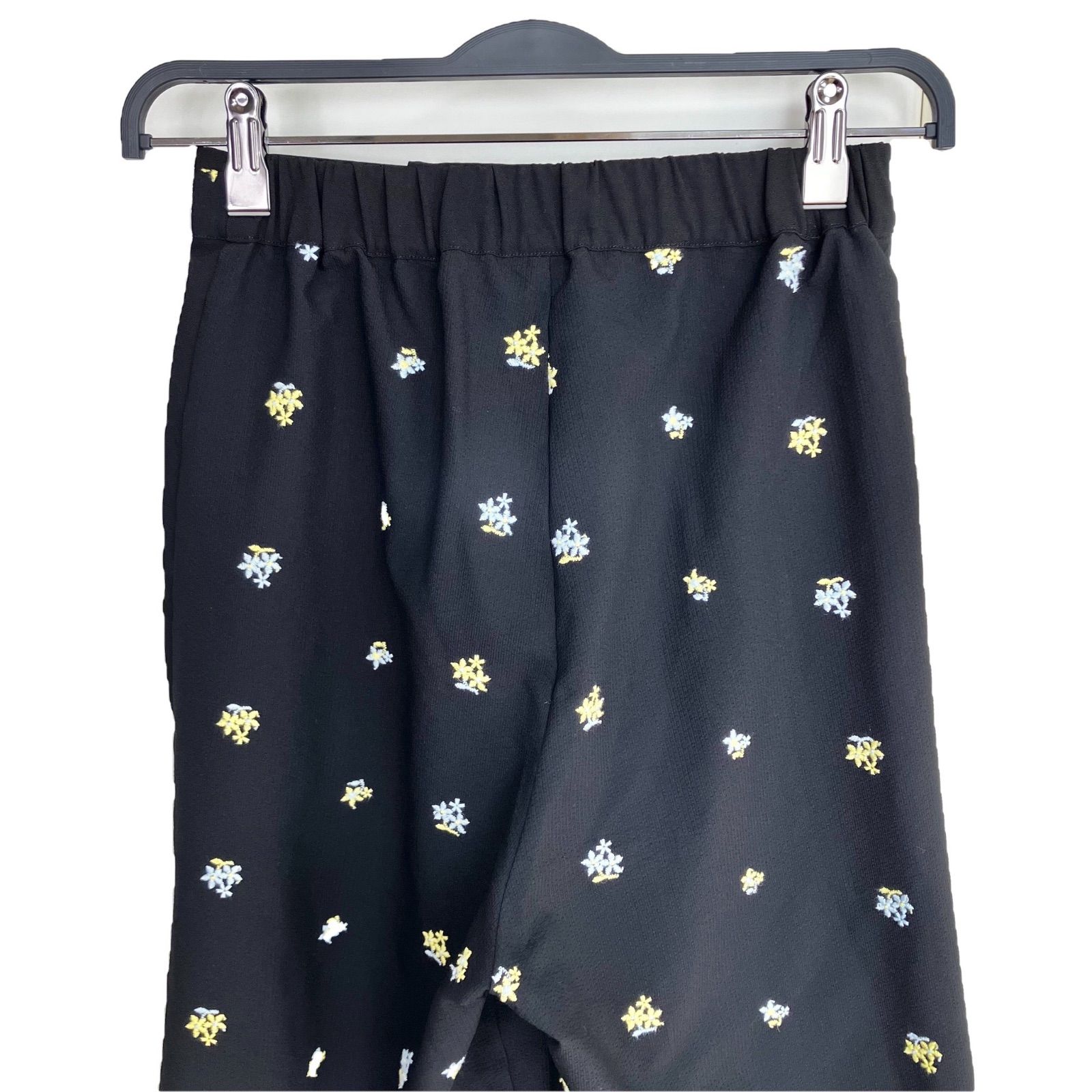 machatt エンブロイダリーワイドパンツ F ブラック 黒 マチャット 花柄